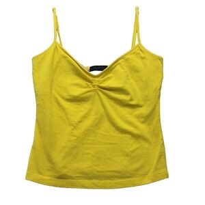 Vintage Y2K The Limited Yellow Spag Strap Camisole Tank Womens Small 90%cotten